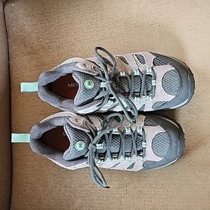 Merrell MOAB 2 Waterproof Drizzle/Mint X Vibram Hiking Shoes Size 8